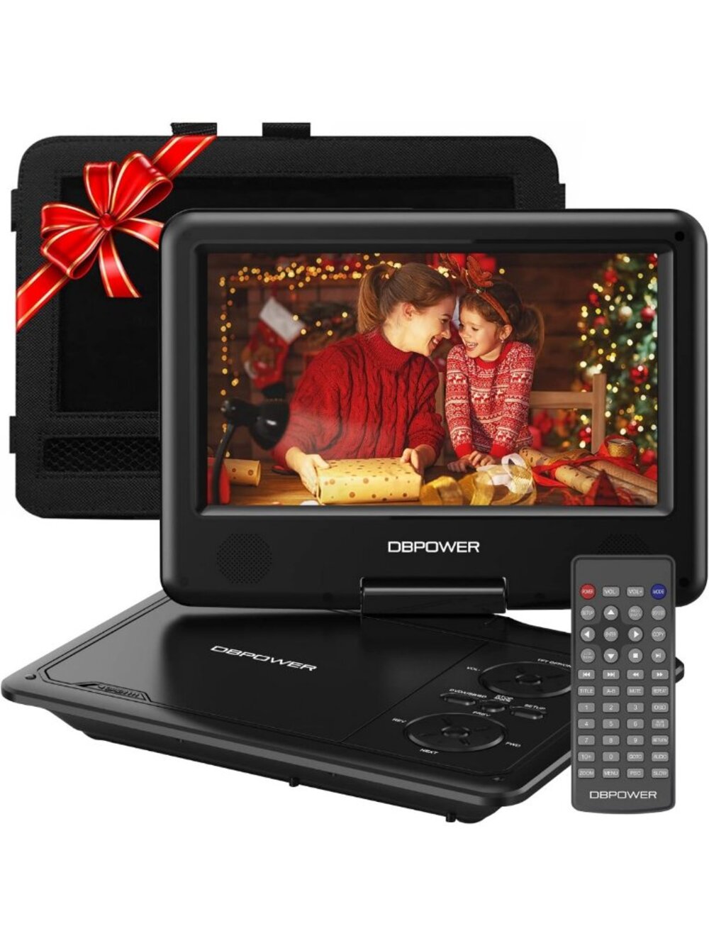 Portable 11.5" DVD Player with 5-Hour Battery, Swivel Screen, Remote & Car